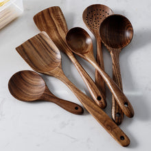 Load image into Gallery viewer, 8 Pieces Thailand Teak Natural Wood Kitchen  Set
