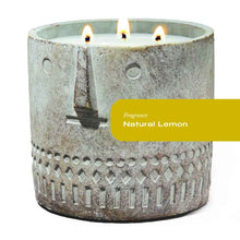 Load image into Gallery viewer, Natural Lemon Stone Face Candle 27oz
