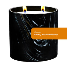 Load image into Gallery viewer, Dewy Schnozberry Black Marquina Candle 17oz
