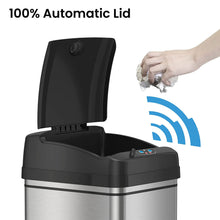 Load image into Gallery viewer, 13 Gallon and 2.5 Gallon Kitchen and Bathroom Sensor Trash Cans Combo Pack
